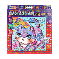 Мозаика алмазная на картоне 20*20см "Радужный котик" Мозаика алмазная на картоне 20*20см "Радужный котик"