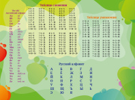 Настольное покрытие д/лепки 43*32см "Таблицы 2"