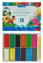 Пластилин 12цв 240гр. КЛАССИЧЕСКИЙ к/к, стек