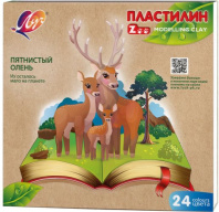 Пластилин 24цв 360г "ZOO" карт упак ЛУЧ 30С 1809-08|ДЖ|30С 1809-08