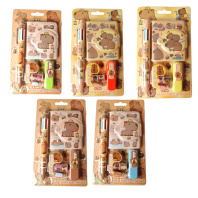 Набор канцелярских принадлежностей  5 пр. "Капибара", ассорти дизайнов