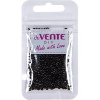 Бисер круглый "deVENTE. Opaque"  2 мм, 10гр, стекло, матовый, черный