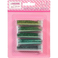 Блёстки декоративные в тубах 5цв*4,5г, ОТТЕНКИ ЗЕЛЁНОГО, набор Блёстки декоративные в тубах 5цв*4,5г, ОТТЕНКИ ЗЕЛЁНОГО, набор