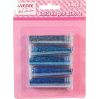 Блёстки декоративные в тубах 5цв*4,5г, ОТТЕНКИ СИНЕГО, набор Блёстки декоративные в тубах 5цв*4,5г, ОТТЕНКИ СИНЕГО, набор