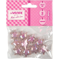 Бусины пласт. "deVENTE. Звездочки" сиреневые 19*12мм 10 шт. Бусины пласт. "deVENTE. Звездочки" сиреневые 19*12мм 10 шт.