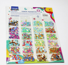 Конфетти в пенале 24цв., 7 видов