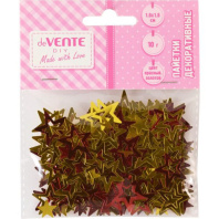 Пайетки декоративные "Звезды" 10 г, размер 18x18 мм, золотые и красные Пайетки декоративные "Звезды" 10 г, размер 18x18 мм, золотые и красные