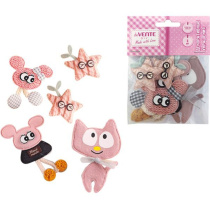 Декоративные украшения "deVENTE. Сat and mouse"  тканевые, от 45x40 мм до 60x90 мм, 5 шт. ассорти