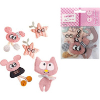 Декоративные украшения "deVENTE. Сat and mouse"  тканевые, от 45x40 мм до 60x90 мм, 5 шт. ассорти