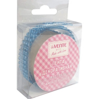 Скотч декоративный со стразами, 16мм*0,5м, бирюзовые