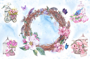 Бумага для декупажа рисовая 32*22см "Весенняя пора"