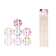 Стразы клеевые "Ассорти-11" акриловые, 33*8см, ассорти