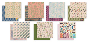 Набор бумага для скрап. 30х30 см 190 гр/м двуст. "Сказки Августа" 7 листов