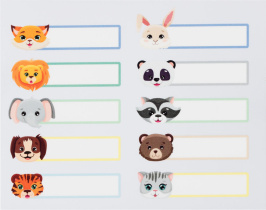 Термотрансфер "Gamma"  Термобирки "10 животных" 10*8см