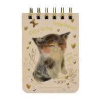 БЛОКНОТ НА ГРЕБНЕ CUTE JOURNAL A7, BV, 100 Л. "МИЛЫЙ КОТЕНОК" ЛИНЕЙКА