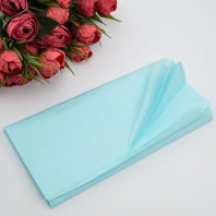 Бумага тишью 50*66см, 14гр/м2, Светло-голубой, 10шт/уп Бумага тишью 50*66см, 14гр/м2, Светло-голубой, 10шт/уп