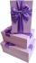 Набор подарочных коробок  3в1 с бантом, сиреневый 19*12*6.5, 21*14*8, 23*16*9.8см