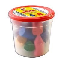 Мелки восковые ЛУЧ Карандаши 15цв, круглые, шестигран., треугол.формы, в стакане