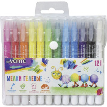 Мелки гелевые deVENTE 12цв. с акварельным эффектом