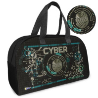Сумка для внешкольных занятий 35*23*14,5см Оникс "Кибер схема" фольга