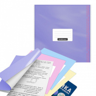 Набор обложек для учебн. унив. (232х440) 100мкм, ЛИПКИЙ СЛОЙ Fizzy Pastel  (12шт)