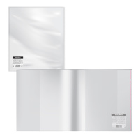 Обложка для тетрадей и дневн. (212*395) ПВХ 80мкм прозр.с клеевым краем и увелич. клапаном