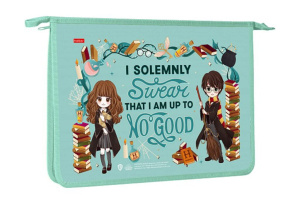 Папка д/тетрад. А4 (340*245*40) молния сверху, пластик "Гарри Поттер"*