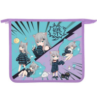 Папка д/тетрад. А5 (240*205*45) 1отд. молния сверху, пластик "Аниме Мими" диз.с двух сторон