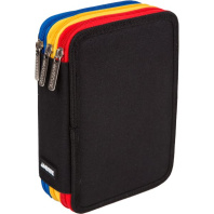 Пенал 3 отд. (210*145*65) ткань,  черный с неоновыми молниями