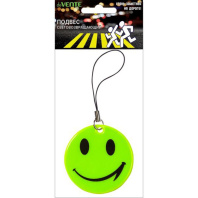 Брелок светоотражающий ПВХ " Смайлик" d=50 мм, желтый Брелок светоотражающий ПВХ " Смайлик" d=50 мм, желтый