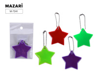 Брелок светоотражающий пластик осн. "Звезда" ассорти Брелок светоотражающий пластик осн. "Звезда" ассорти