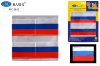 Наклейки светоотражающие "Флаг России" 8шт. Наклейки светоотражающие "Флаг России" 8шт.
