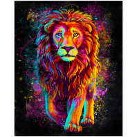 Холсты с красками 40х50 см по номерам (в коробке) (24 цв.) БЛАГОРОДНЫЙ ЛЕВ (Арт. ХК-6863)|РЫ|ХК-6863