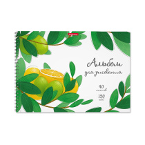 Альбом для рисования на спирали ErichKrause Juicy Fruits, А4, 40 листов, микроперфорация