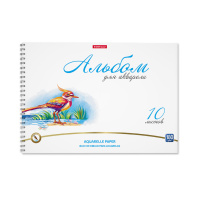 Альбом для рисования с бумагой для акварели на спирали ErichKrause Birds, А4, 10 листов