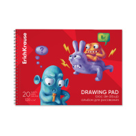 Альбом для рисования на спирали ErichKrause Jolly Friends, А4, 20 листов, микроперфорация