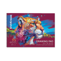 Альбом для рисования на спирали ErichKrause Safari, А4, 40 листов, микроперфорация