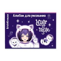 Альбом для рисования на скобе ErichKrause Space Anime, А4, 24 листа