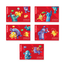 Альбом для рисования на скобе ErichKrause Jolly Friends, А4, 12 листов_MIX-PACK