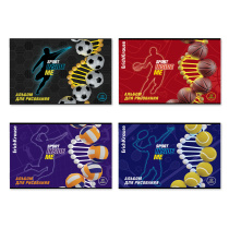 Альбом для рисования на скобе ErichKrause Sport DNA, А4, 12 листов_4MIX-PACK