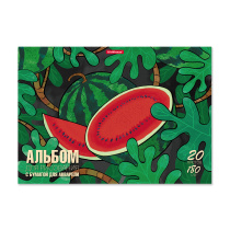 Альбом для рисования с бумагой для акварели на клею ErichKrause Juicy Fruits, А4, 20 листов