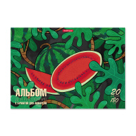 Альбом для рисования с бумагой для акварели на клею ErichKrause Juicy Fruits, А4, 20 листов