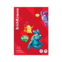 Бумага для акварели в картонной папке ErichKrause Jolly Friends, А3, 20 листов