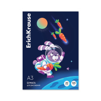 Бумага для рисования в картонной папке ErichKrause Space Animals, А3, 20 листов
