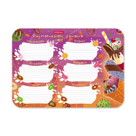 Расписание уроков пластиковое ErichKrause Сладости, А4 Расписание уроков пластиковое ErichKrause Сладости, А4