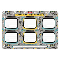 Расписание уроков пластиковое ErichKrause Gamepad, А3