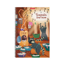 Тетрадь для нот на спирали ErichKrause Ноты-еноты, А4, 24 листа, вертикальная ориентация