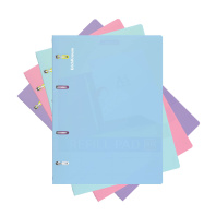 Тетрадь общая с пластиковой обложкой на кольцах ErichKrause Pastel, ассорти, А5, 80 листов, клетка