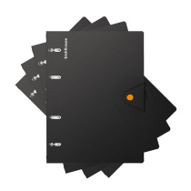 Тетрадь общая с пластиковой обложкой на кольцах ErichKrause Accent, ассорти, А5, 80 листов, клетка, на кнопке