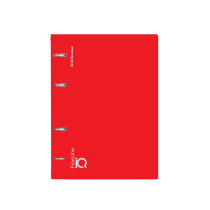 Тетрадь общая с пластиковой обложкой на кольцах ErichKrause IQ FineLine, Classic красный, А5, 100 листов, 80 г/м2, клетка
